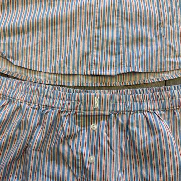 Kit Undergarments: French Stripe Sleep Shirt & Boxer Shorts Set - Picture 6 of 7